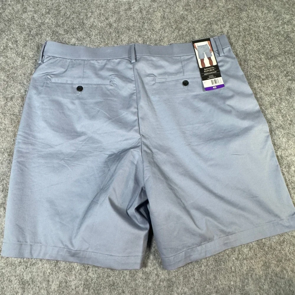 Banana Republic Mens Stretch Chino Shorts Light‎ Blue 9